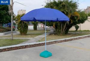 Sombrilla de playa de PVC con logotipo personalizable, mango de gancho elegante, resistente al agua UV duradero, patrón recto minimalista, estilo Personal - Product Image 2