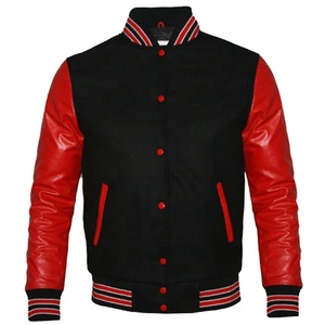 เสื้อแจ็คเก็ตเบสบอลแบบ Letterman สั่งทำพิเศษ ผ้าขนสัตว์ 100% ปักลายเชนิลล์ คอตั้ง โลโก้ด้านหน้า สำหรับทุกเพศ ใส่ได้ในฤดูหนาว - Product Image 1