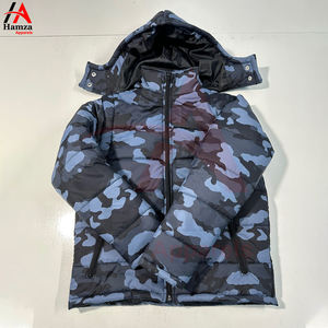 Men's Camouflage Puffer Jacket 300 GSM Polyester Fabric Full Zip <b>Detachable</b> <b>Sleeves</b> & Hood Puffer Jacket For Men From Pakistan - Product Image 3