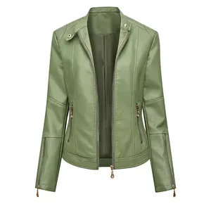 Promoción chaqueta de cuero para mujer de Pakistán chaqueta de cuero de moda de alta calidad para mujer cuero de piel de oveja Original tamaño personalizado - Product Image 1