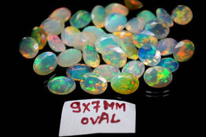 Ópalo facetado 8x6mm 9x7mm 10x8mm Piedra preciosa ovalada Venta al por mayor Ópalo etíope Vendedor Calibrado Tamaño Ópalo Piedra suelta Semipreciosa - Product Image 2