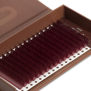 Cils volumineux Charmlash, extensions de cils en PBT allemand, cils individuels bruns, cils volumineux bruns - Product Image 1