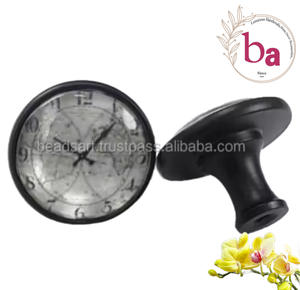 Haute qualité cristal verre montre visage boutons métal porte armoire tiroir poignées pour chambre hôtel Villa extérieur pour commode - Product Image 1