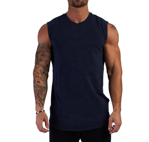 Hot Selling Men's Casual Style Gym <b>Vest</b> 100% Cotton Quick Dry and Breathable Knitted Weaving Low Price Tank <b>Tops</b> - Product Image 1