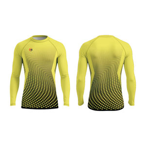 Men's Minimalist Long Sleeve Rash Guard <b>Compression</b> <b>Shirt</b> Design Premium Fitness Apparel - Product Image 3