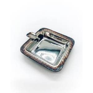 Cendrier en acier inoxydable au design brillant, finition antique polie, personnalisé pour la maison, l'hôtel, le restaurant - Product Image 4