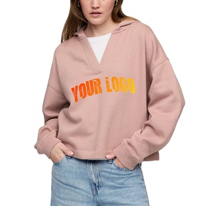 Sudadera con Capucha para Mujer, Diseño 3D Bordado, Color Sólido, Corte Holgado, Personalizada, Nueva Moda, Tejido Grueso de Poliéster/Algodón - Product Image 1