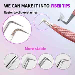 Pince à cils à pointe en fibre russe du meilleur volume, pince à épiler en acier inoxydable à isolation en forme de coeur, garantie de 2 ans - Product Image 6