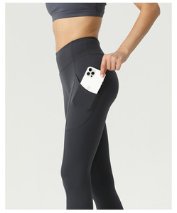 Mallas de Yoga con cintura elástica para mujer, mallas de Yoga con logotipo personalizado y bolsillos, alta calidad, 2025 - Product Image 3