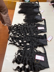 ช่อผมเรกับด่อนขนาด6-30นิ้วผมหยิกผมต่อสีดำหยิกเป็นลอนสีบลอนด์อื่นๆ - Product Image 3