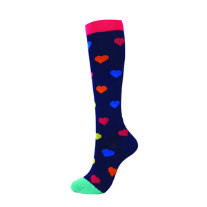 Chaussettes de compression personnalisées 15-20mmhg 20-30mmhg Chaussettes de compression colorées avec logo personnalisé Nouveau design à la mode Hommes Femmes - Product Image 2