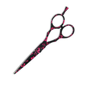 กรรไกรตัดขนสัตว์กระดาษรูปดอกไม้สำหรับร้านเสริมสวยทำจากสเตนเลสสตีลจากเยอรมันสำหรับช่างตัดผมและปรับที่วางนิ้วมือได้ - Product Image 4