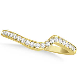 14K Yellow <b>Gold</b> 0.58ct Diamond Swirl Bridal <b>Set</b> Engagement <b>Ring</b> & Band 14k Yellow <b>Gold</b> 0.58ct - Product Image 2