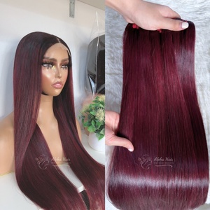 Extensiones de cabello Super saludable virgen grueso un donante hueso recto Super sedoso brillante Extensiones de Cabello 100% puro vietnamita cabello crudo Bob peluca tejido - Product Image 3