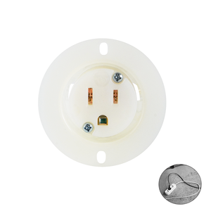 Enchufe eléctrico NEMA 5-15 Salida con brida NEMA Salida con brida de bloqueo de alta seguridad para conexiones eléctricas seguras - Product Image 1