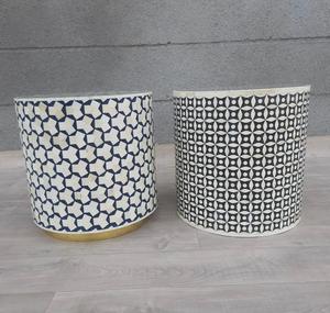 Mesa de centro personalizada con incrustaciones de hueso, muebles de lujo para el hogar, mesa de centro de resina multicolor, muebles para el hogar, taburete con incrustaciones de hueso - Product Image 6