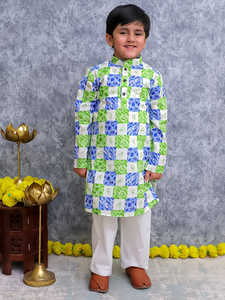 Pijama Kurta para niños de tamaño personalizado de último diseño para ropa de boda Vestido informal indio para niños a precio a granel - Product Image 2