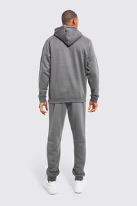 Chándal de invierno informal personalizado para hombre Color sólido Transpirable 100% Algodón Tallas grandes Conjuntos Casuales - Product Image 5