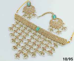 Indian Jewelry Traditional &Fashionable Gold Plated Motipearl & Kundan With Earring and Maagtika Combo Necklace <b>Set</b> <b>for</b> <b>Women</b> - Product Image 5