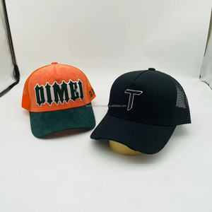 Casquette de camionneur en maille à 5 panneaux personnalisée de haute qualité avec logo brodé - Product Image 5