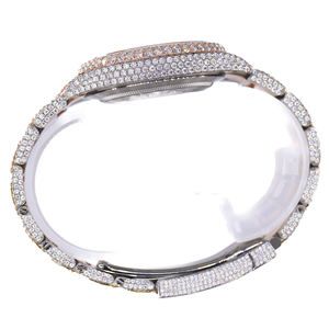 Reloj de Moda con Aspecto de Diamantes Completos, Cuarzo Moissanite, con Esfera de Cristal Revestida - Product Image 4