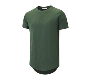 Wholesale Custom Blank <b>Men</b> Hip Hop Extra <b>Long</b> Basics Longline <b>TShirt</b> Streetwear - Product Image 1