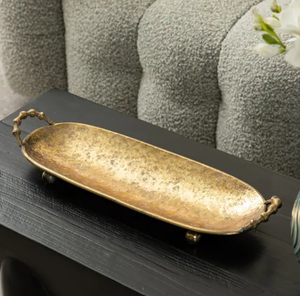 Plato de frutas decorativo, bandeja para servir, diseño de artesanías de lujo, exhibición de galletas de Chocolate de frutas secas de Metal, bandejas antiguas de latón - Product Image 6