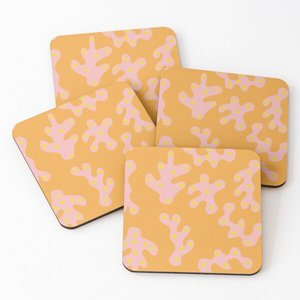 Posavasos de madera de Mango/madera de acacia 859 sobre posavasos de té impresos, Juego de 4 piezas, posavasos de madera hechos a mano personalizados - Product Image 5