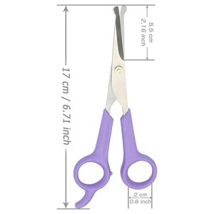 Ciseaux à poils d'animaux avec poignée en plastique et lames droites et tranchantes Ciseaux de toilettage pour poils de chien en acier inoxydable - Product Image 3