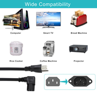 Câble d'alimentation NEMA 5-15P vers 4x IEC C13, câble répartiteur en Y 1 vers 4, rallonge robuste 18AWG pour PC, serveur, PDU