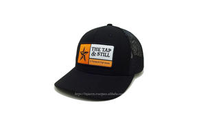 หมวกทรักเกอร์สีดำหมวกแฟชั่นผู้ใหญ่ Gorra 6แผงด้านหลังตาข่ายหมวกกีฬาที่กำหนดเองทอปักโลโก้ Headwear injae Vina - Product Image 2