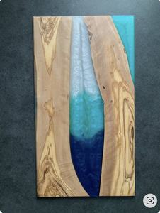 Nouveau concepteur de résine avec bois cuisine la plus chaude planche à découper moderne bois et résine dernière planche à fromage multifonctionnelle - Product Image 5