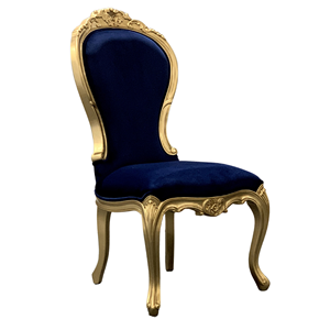 Modern Dining Room <b>Chair</b> Solid Wood with <b>Blue</b> Color and Various Carvings Furniture Design for Modern Dining Space - Product Image 2