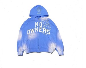 Nueva llegada de lujo de los hombres de peso pesado 300 gramos sudaderas de invierno de calidad superior personalizado impreso con capucha frontal liso teñido - Product Image 6