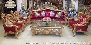 Muebles de salón de artesanía india de diseño elegante, conjunto de sala de estar de madera de alta calidad, compra de 8 asientos, tapizado en cuero - Product Image 2