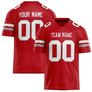 Maillot de football américain personnalisé pour équipe universitaire, uniforme en polyester respirant 195 GSM, vêtements de sport pour entraînement et match - Product Image 1