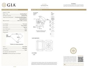 Gioielli Leyloon con Diamante Naturale Certificato Taglio Radiant 1,52ct Giallo Fancy VVS2 per Creazione di Gioielli - Product Image 2