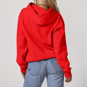 Sudadera con Capucha Informal de Manga Larga para Mujer, Sudadera con Capucha de Felpa, Mezcla de Algodón, Talla Grande, Corte Ajustado, Ropa de Calle Moderna - Product Image 4