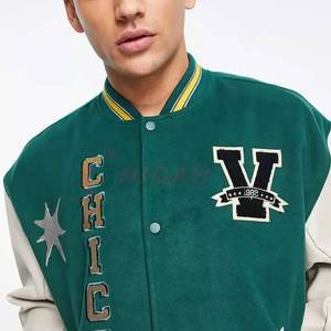 แจ็กเก็ตบอมเบอร์แบบมีซิปสำหรับผู้ชายแจ็กเก็ตมีสเตอร์แบบลำลองใส่สบายมีคอตั้งหนา - Product Image 2