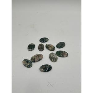 Agate verte naturelle, pierres précieuses en vrac, cabochons entièrement polis, pierres de guérison, disponibles en formes ronde, ovale, goutte d'eau et carrée - Product Image 2