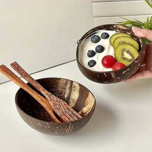 Cuencos Ovalados de Cáscara de Coco Natural Premium, Vajilla Ecológica Hecha a Mano para Cafeterías, Restaurantes y Uso Diario - Product Image 6