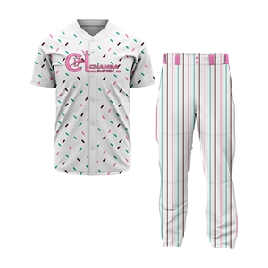 Customized Logo Breathable Quick Dry <b>Light</b> Weight Baseball Uniform Sets Custom Size 100% Polyester High Quality Custom Color - Product Image 1