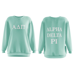 Sudaderas de invierno OEM de peso pesado 100% algodón Alpha Delta Pi para mujer Unisex personalizado con capucha bordado logotipo personalizado - Product Image 5