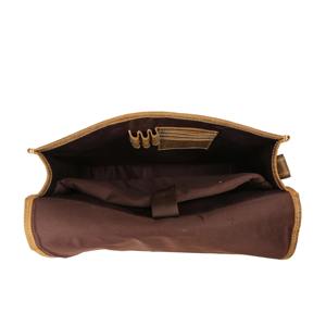 Sac messager en cuir véritable, doux et luxueux, pour ordinateur portable unisexe, bandoulière, sangle de chariot, léger, convient aux ordinateurs portables de 15,6 pouces - Product Image 3