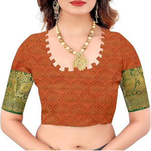 Saree en coton imprimé pour femme avec des motifs d'inspiration naturelle doux au toucher et chemisier inclus parfait pour un usage quotidien confortable - Product Image 4