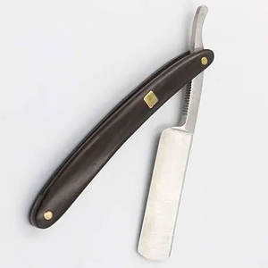 Maquinilla de afeitar recta de madera para hombre, maquinilla de afeitar recta manual de acero inoxidable - Product Image 2