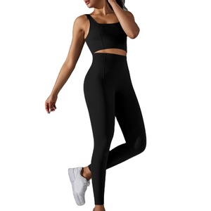 Customizable Two-Piece <b>Set</b> for Women Solid Pattern <b>Sexy</b> Sports <b>Bra</b> Shorts Front-Logo Yoga Wear Custom Logo Quick Dry Breathable - Product Image 5