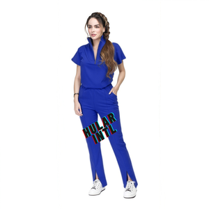 Conjunto de uniformes de Enfermería de manga corta de LICRA impermeable, uniformes de enfermera de Hospital Médico, tops de alta visibilidad, traje de hospital - Product Image 4