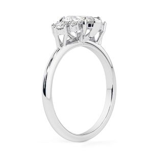 1.00CT Pear Cut Diamond Cluster 7 Stone Engagement <b>Ring</b> for Women - Product Image 3
