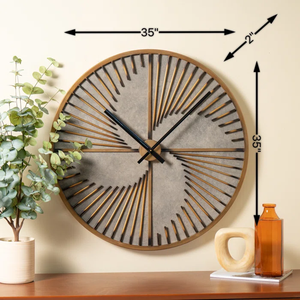 Premium Quality New Art Style Living Room Luxury <b>Metal</b> Decorative Farmhouse Vintage Antique Home Decor Wall Watch Wall <b>Clock</b> - Product Image 6